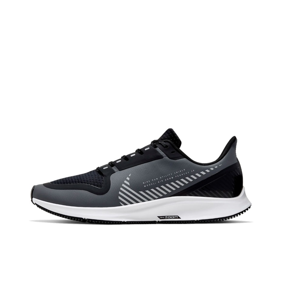推荐商品：Nike Air Zoom Pegasus 36 Shield 跑鞋 舒适透气防滑耐磨减震气垫支撑 男款/黑色/白色