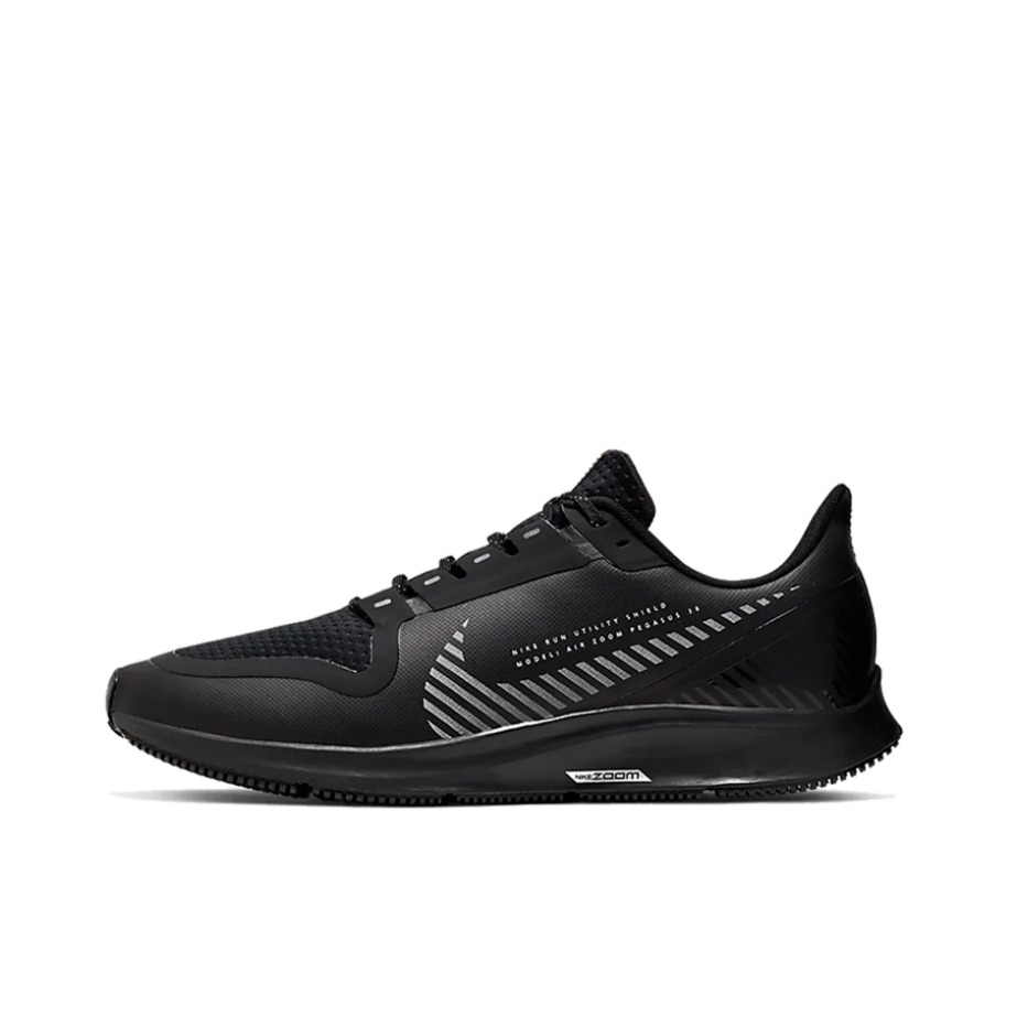 推荐商品：Nike Air Zoom Pegasus 36 Shield 跑鞋 舒适透气防滑耐磨减震气垫支撑 男款/黑色/灰色