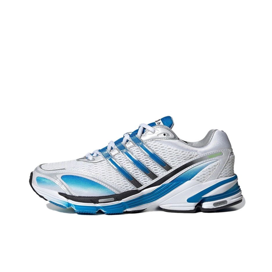 推荐商品：adidas Supernova Cushion 7 跑鞋 防滑耐磨轻便透气减震复古潮流合成革织物 白色/蓝色/黑色