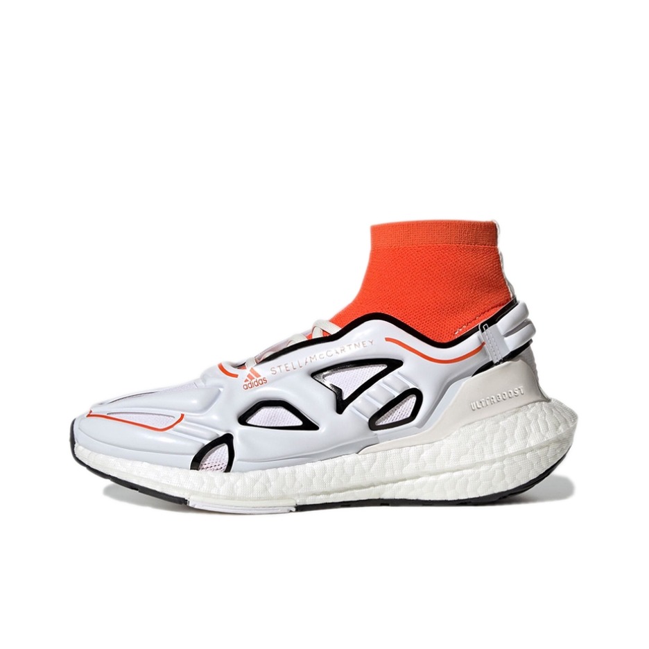 推荐商品：adidas aSMC UltraBoost 22 跑鞋 缓震耐磨舒适透气轻便织物训练防滑 Stella McCartney联名女款/白/橘