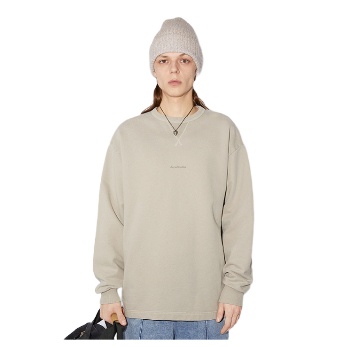 Acne Studios Logo印花圆领套头长袖卫衣 男女同款