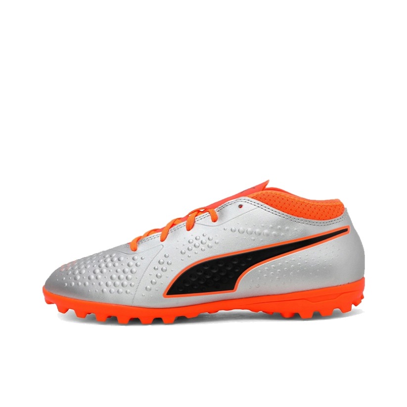 推荐商品：Puma/彪马 One 4 Syn TT/TF 舒适潮流 减震轻便 防滑耐磨 足球鞋 大童/银色/黑色