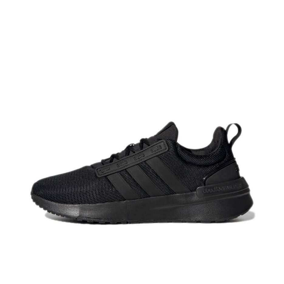 推荐商品：adidas Racer TR21 跑鞋 减震回弹防滑耐磨网面透气织物健身轻运动平跟 纯黑色