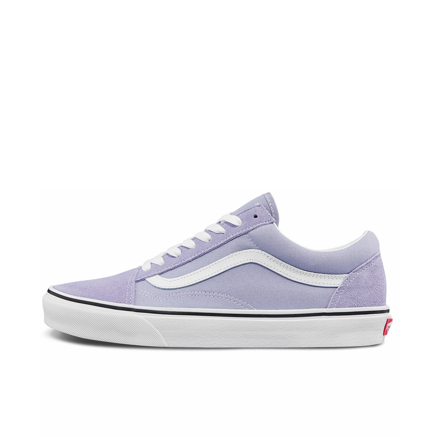 推荐商品：Vans/范斯 Old Skool 滑板鞋 板鞋 轻便防滑复古舒适经典 浅紫色/白色