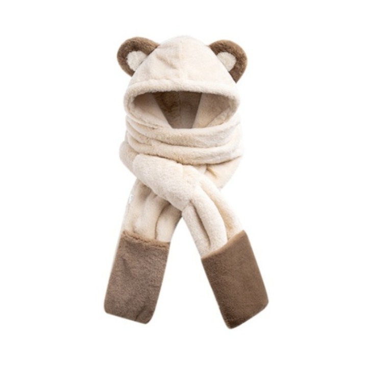 推荐商品：FireMonkey/火猴 22AW加厚毛绒小熊款三合一围帽一体 SWB003