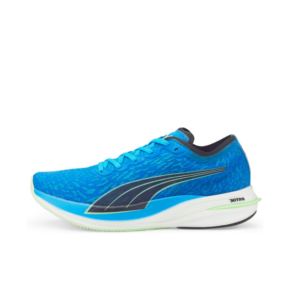 推荐商品：Puma/彪马 Deviate Nitro 氮气 耐磨 轻量 碳板 网布 织物 防水 马拉松 跑鞋 蓝色/黑色/白色