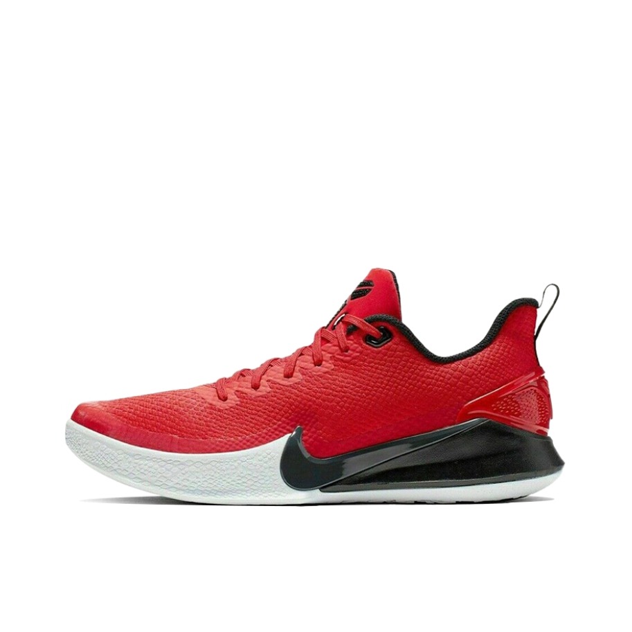 推荐商品：Nike Mamba Focus 舒适透气 网布织物 防滑减震 支撑 篮球鞋 Red/Black/White 黑白红