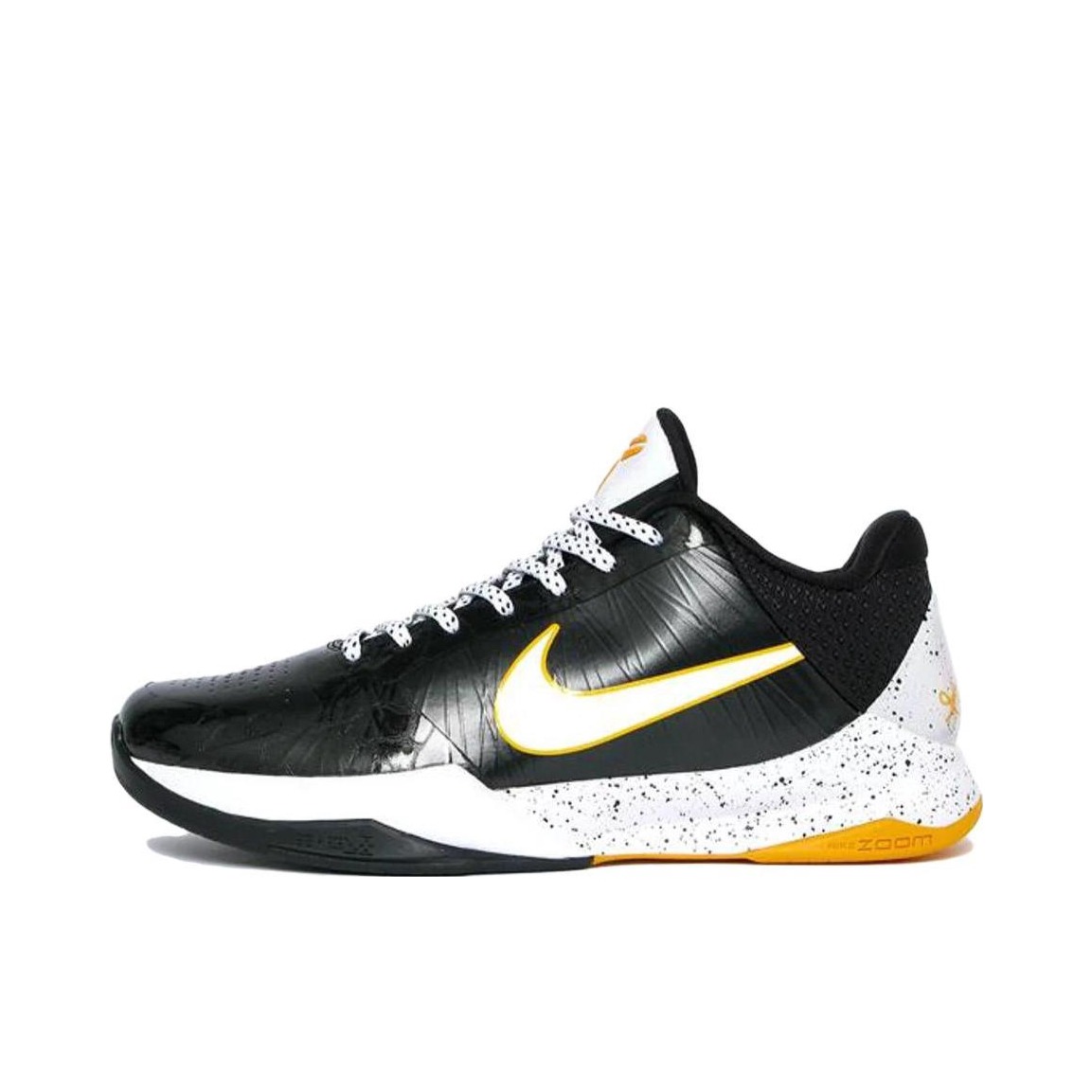 推荐商品：Nike Zoom Kobe 5 科比5 篮球鞋 防滑耐磨实战支撑低帮 Del Sol 黑/白/黄