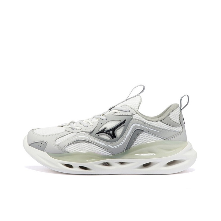推荐商品：Mizuno/美津浓 Koi 1.5 轻便缓震 防滑耐磨 舒适网面 织物 合成革 运动 跑鞋 白色/浅灰/黑色
