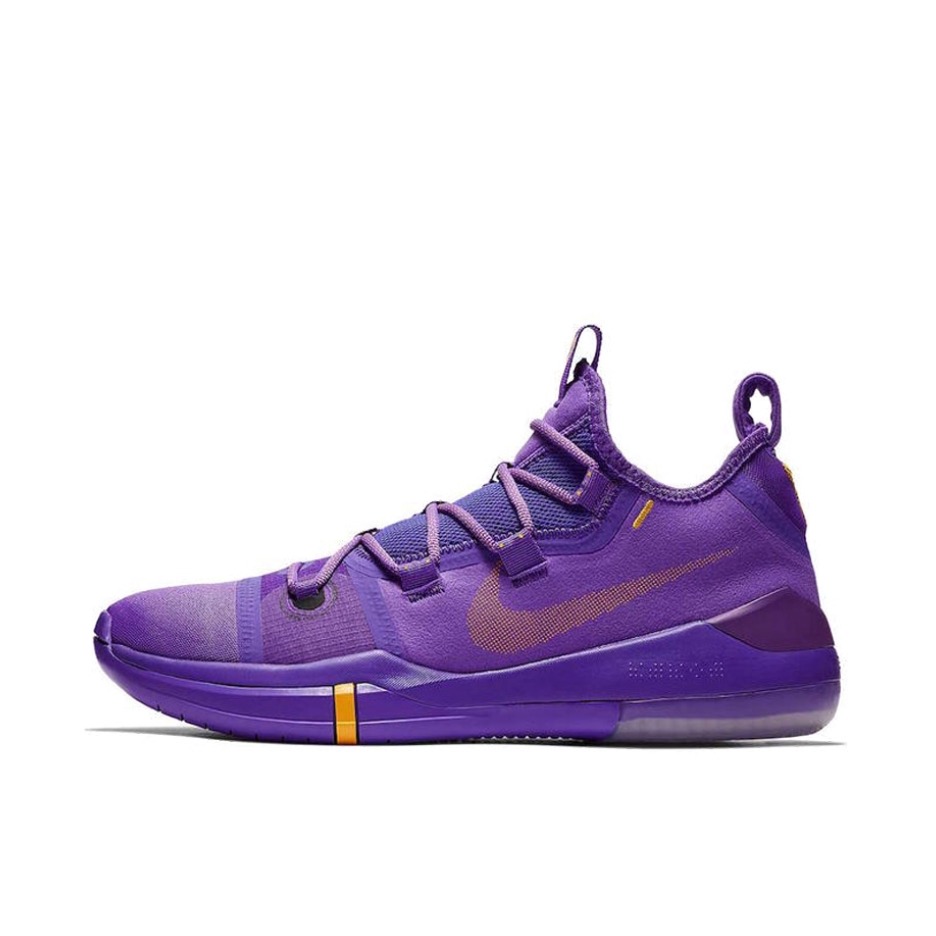 推荐商品：Nike Kobe A.D. Exodus 减震回弹 防滑耐磨 舒适支撑 包裹性 合成革 圆头 织物 百搭 实战 篮球鞋 Lakers Away 湖人