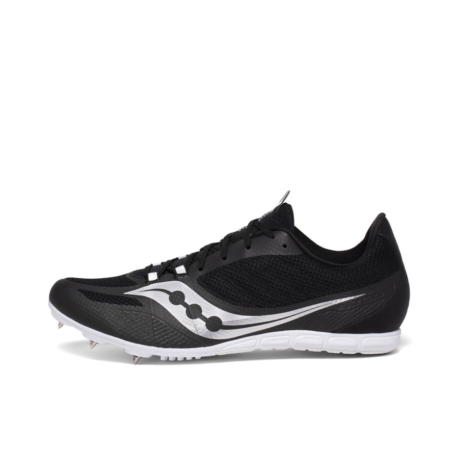 推荐商品：Saucony/索康尼 Vendetta 3 耐磨防滑 钉鞋 跑鞋 黑色/白色