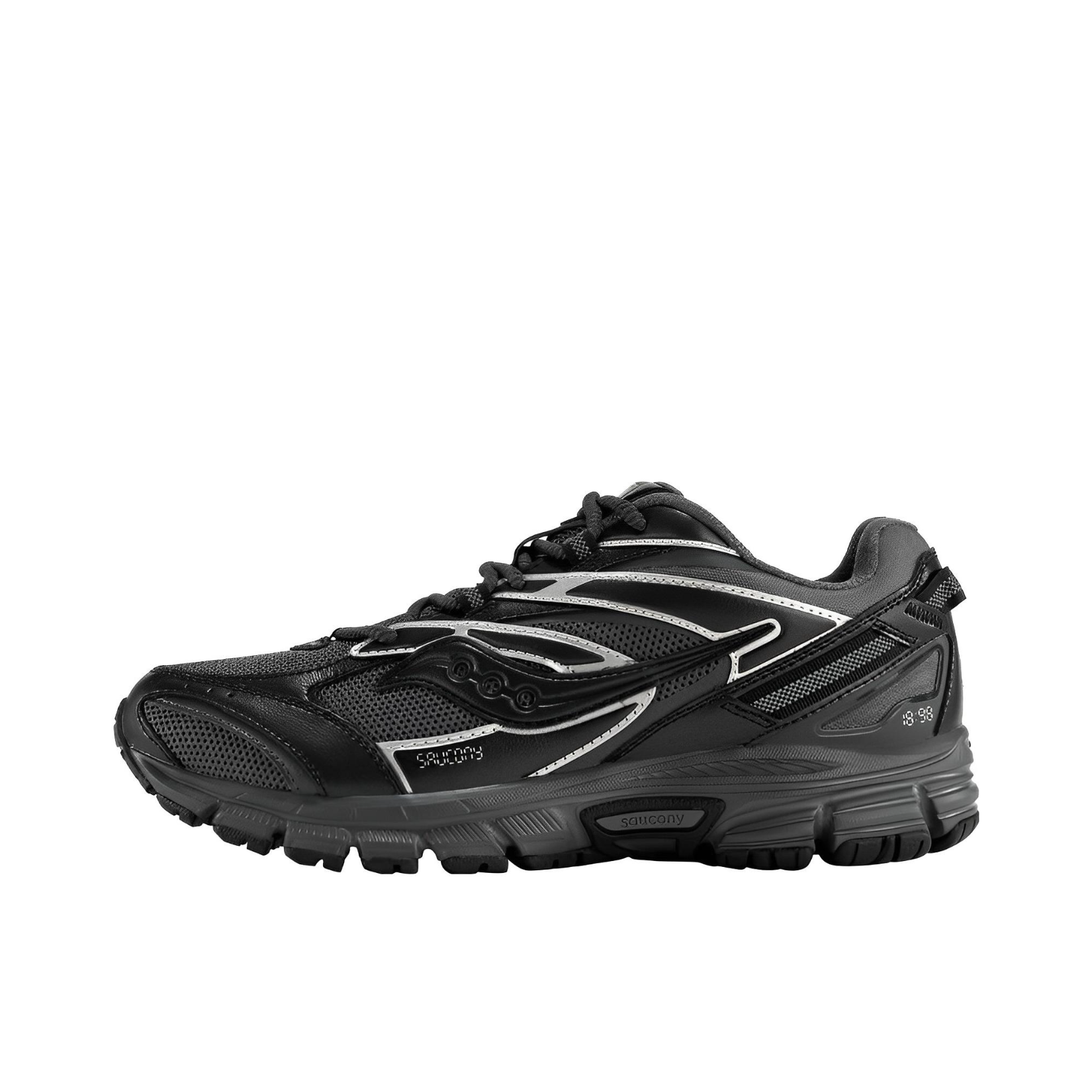 推荐商品：Saucony/索康尼 Cohesion 凝聚 2K 跑鞋 复古防滑耐磨透气户外减震支撑 黑色/银色