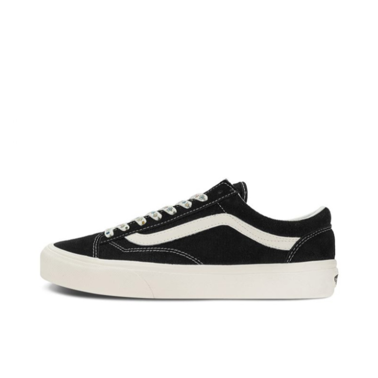 推荐商品：Vans/范斯 Style 36 滑板鞋 板鞋 舒适轻便防滑耐磨复古百搭帆布拼接防水运动 纯黑/白底