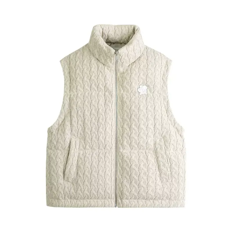 推荐商品：SENCE LA 小甜妹麻花辫毛织羽绒马甲 女装 S02002 米白