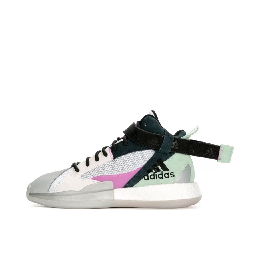 推荐商品：adidas Posterize 防滑耐磨 舒适透气 篮球鞋 Collegiate Navy 白灰粉黑
