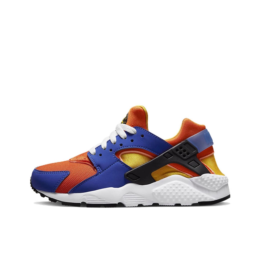 推荐商品：Nike Air Huarache 跑鞋 轻便透气舒适耐磨缓震复古防滑织物合成革运动低帮圆头 GS/皇家蓝/赭黄/安全橙