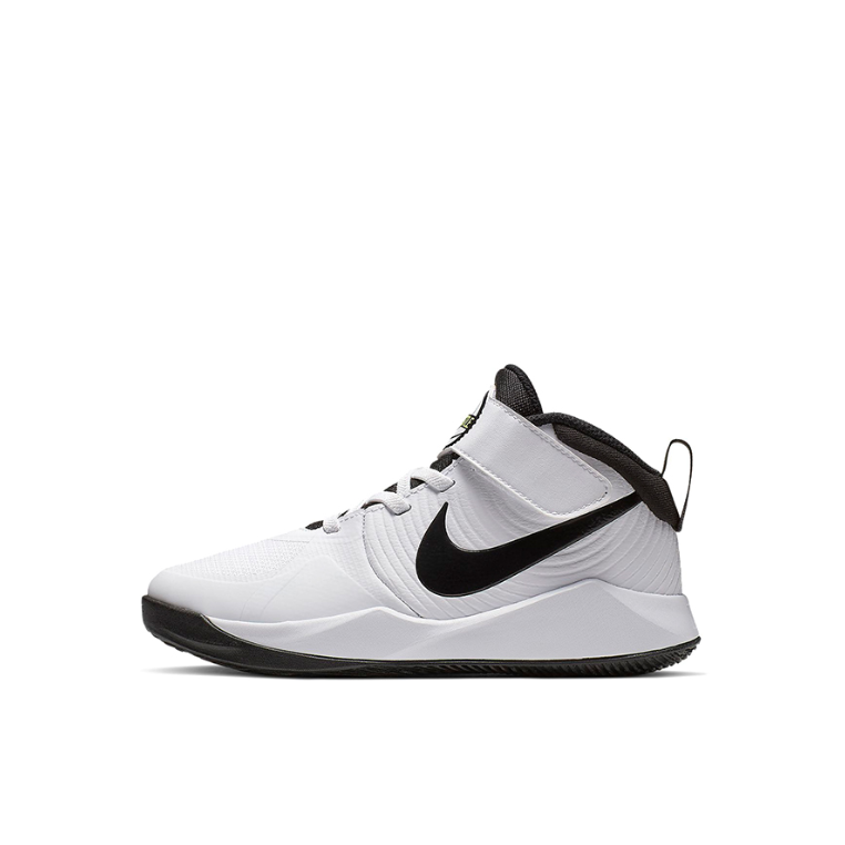 推荐商品：Nike Team Hustle D 9 魔术贴 防滑耐磨 舒适轻便 百搭 儿童篮球鞋 小童/黑色/白色