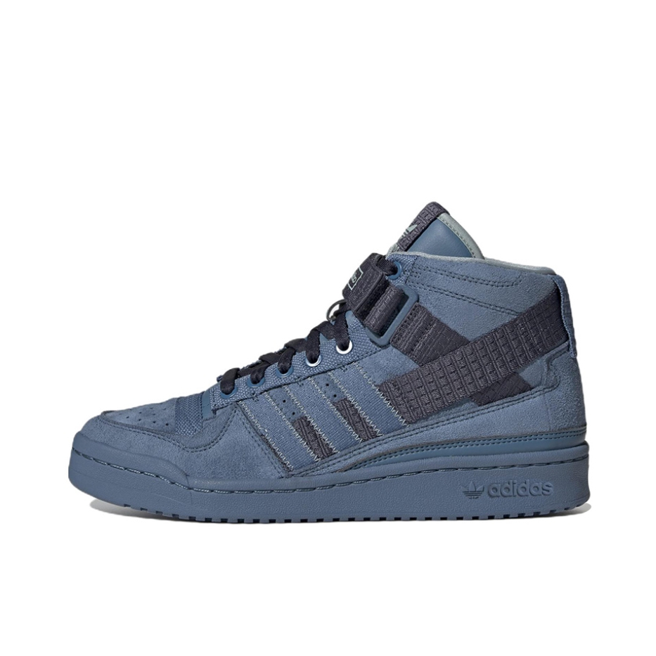 推荐商品：adidas Originals Forum 板鞋 轻便复古防滑时尚魔术贴篮球风薄底包裹性 蓝色/黑色