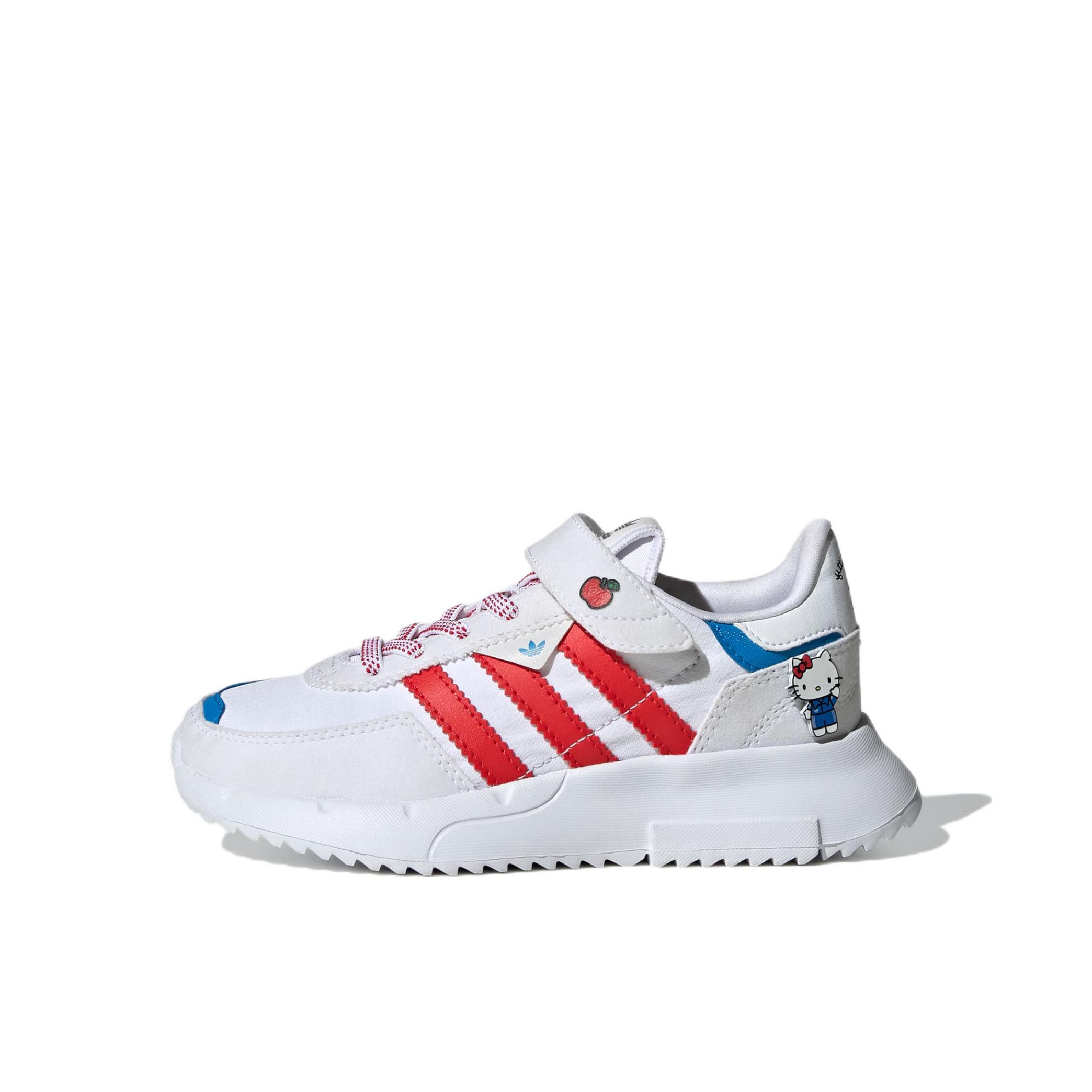 推荐商品：adidas Originals Retropy F2 舒适透气 防滑耐磨 轻便 魔术贴 百搭休闲 运动鞋儿童 Hello Kitty联名/小童/白色/红色