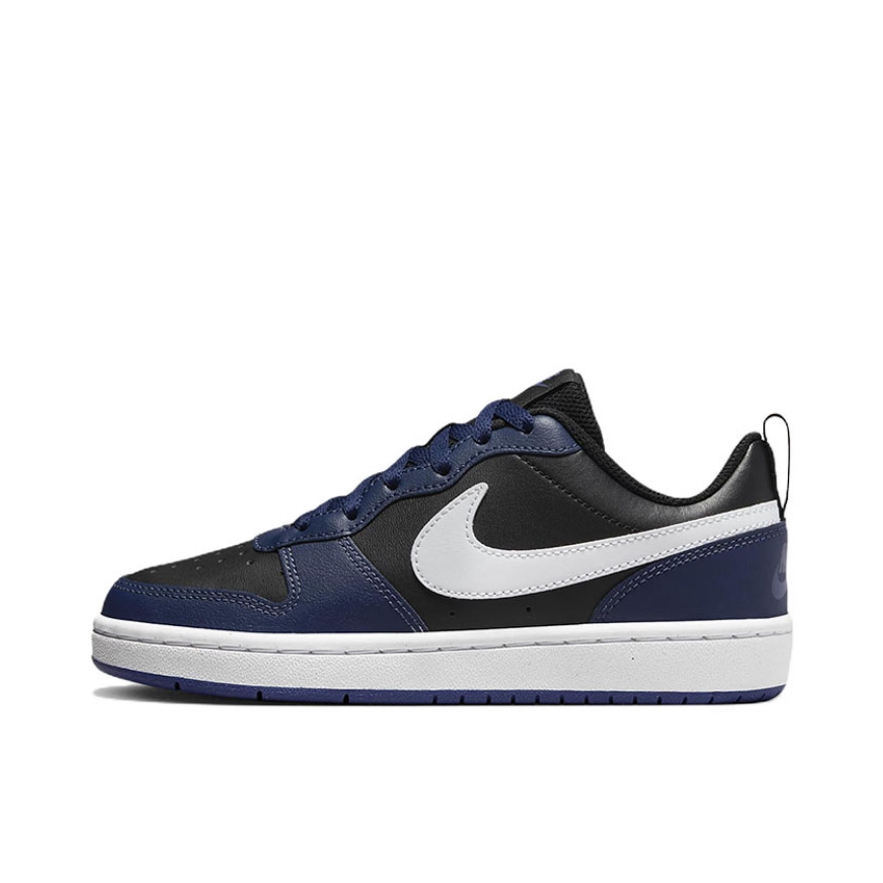推荐商品：Nike Court Borough 2 板鞋 复古时尚支撑舒适百搭轻便防滑 黑色/蓝色