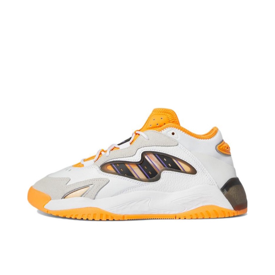推荐商品：adidas Originals Streetball 2 街球 潮流休闲 舒适透气 轻便耐磨 防滑减震 包裹性 运动 篮球鞋 白/橘色/浅灰/黑