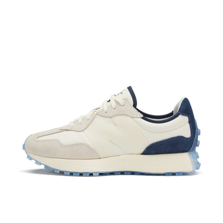 推荐商品：【IU同款】 New Balance 327 跑鞋 舒适复古防滑耐磨休闲透气减震拼接运动防水织物慢跑圆头 ANB联名/米白色/藏青色