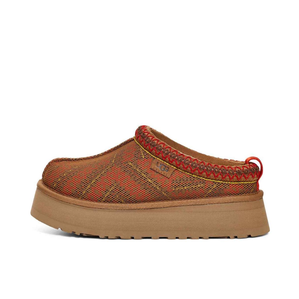 推荐商品：UGG Tasman 运动休闲鞋 编织花边一脚蹬厚底舒适防滑耐磨圆头百搭简约 栗色/编织花边