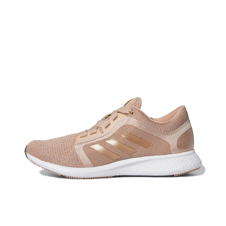 推荐商品：adidas Edge Lux 4 轻便缓震 防滑耐磨 网布透气 舒适百搭 时尚简约 轻运动 跑鞋 粉色/金色/白色