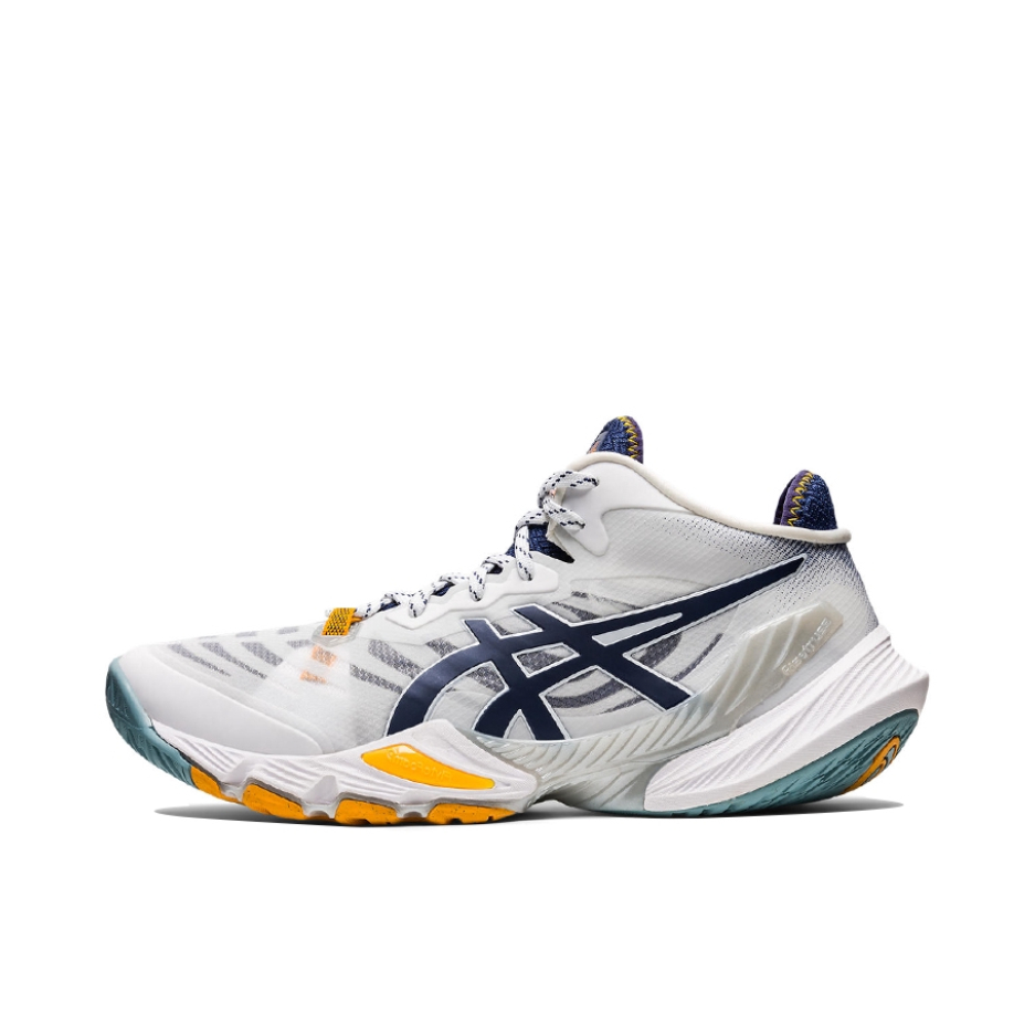 推荐商品：Asics/亚瑟士 Metarise 轻量支撑 织物透气 缓震回弹 合成革 耐磨防滑 排球鞋 柠檬黄
