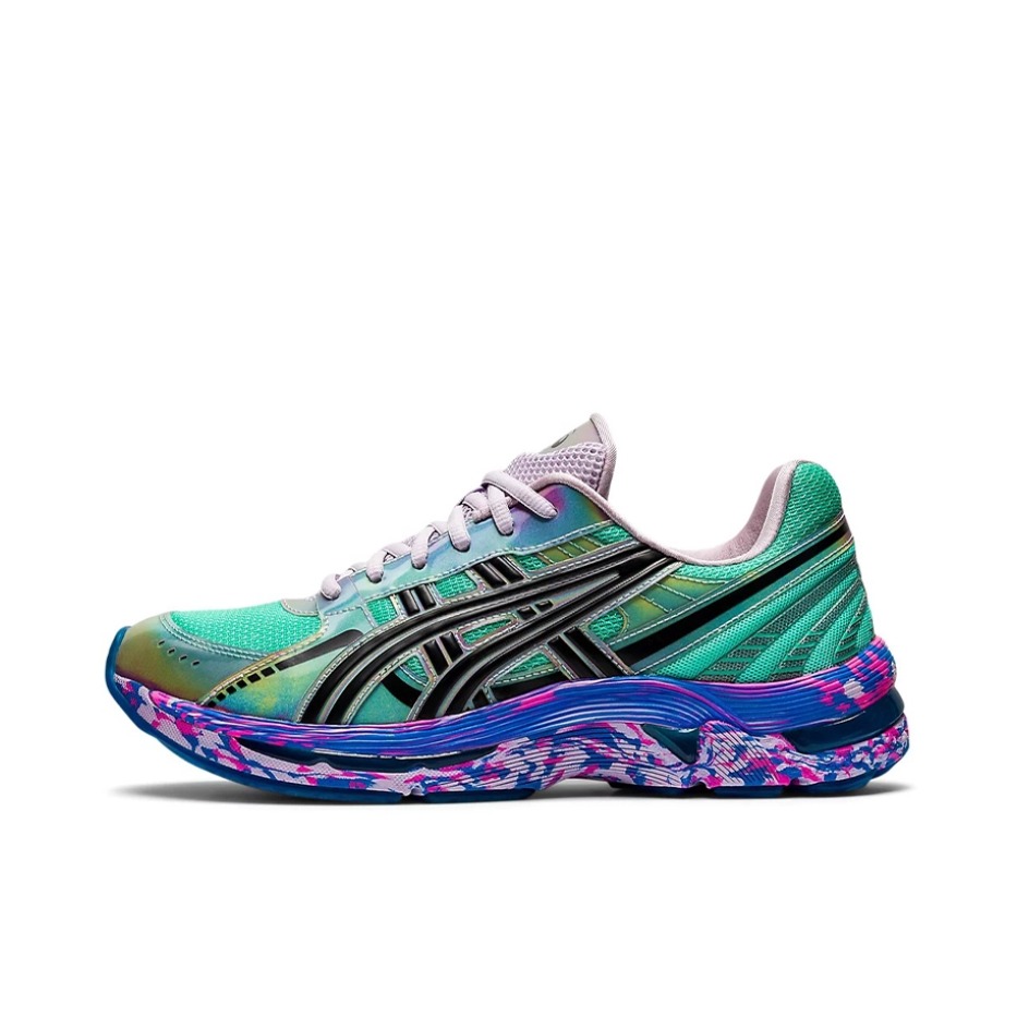推荐商品：Asics/亚瑟士 Gel-Kyrios 跑鞋 防滑耐磨轻便缓震透气支撑织物合成革 Baltic Jewel/Black Luisa Via Roma联名/炫彩/绿色