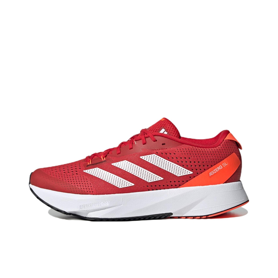 推荐商品：adidas Adizero SL1 跑鞋 减震透气轻便备赛长跑训练 红色/白色