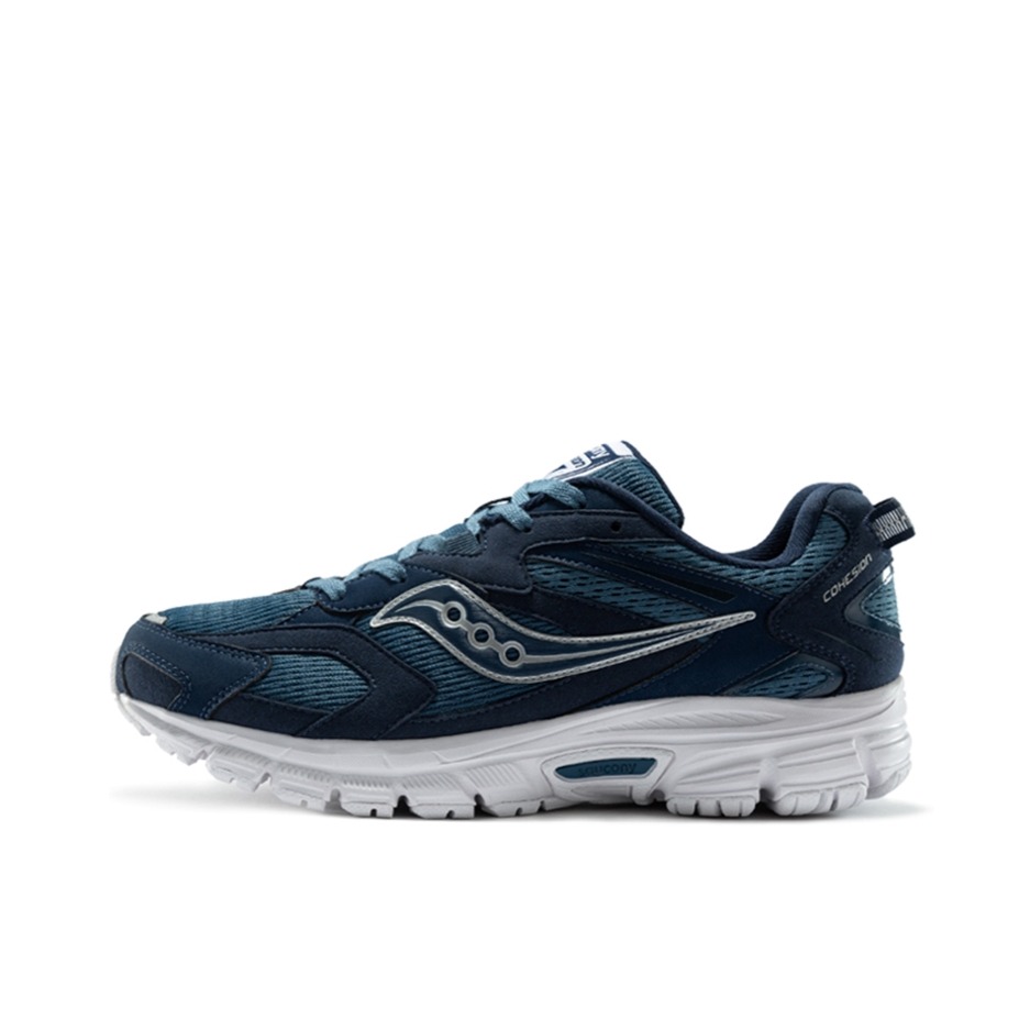 推荐商品：Saucony/索康尼 Cohesion Classic 凝聚 复古 减震 网布透气 防滑耐磨 轻质 织物 合成革 运动 跑鞋 兰色