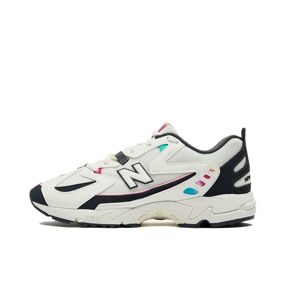 推荐商品：New Balance 828 跑鞋 减震防滑耐磨轻便透气合成革 米白/黑色/蓝色