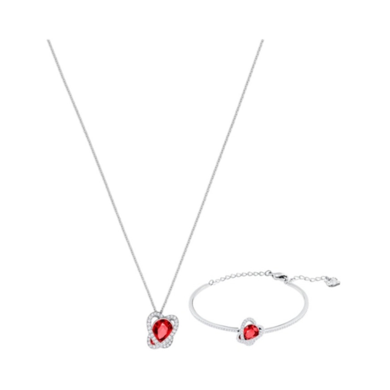 Swarovski/施华洛世奇 Outstanding系列 线条项链手镯套装 5463761