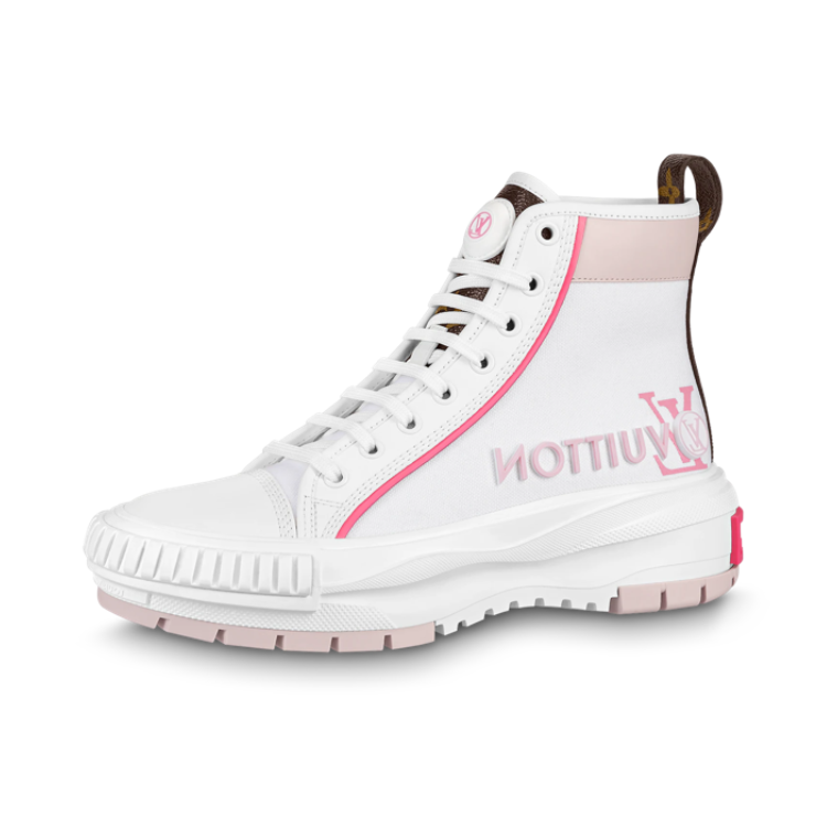 推荐商品：Louis Vuitton Squad系列 防滑耐磨 时尚运动 牛皮 包裹性 板鞋 白色/藕粉