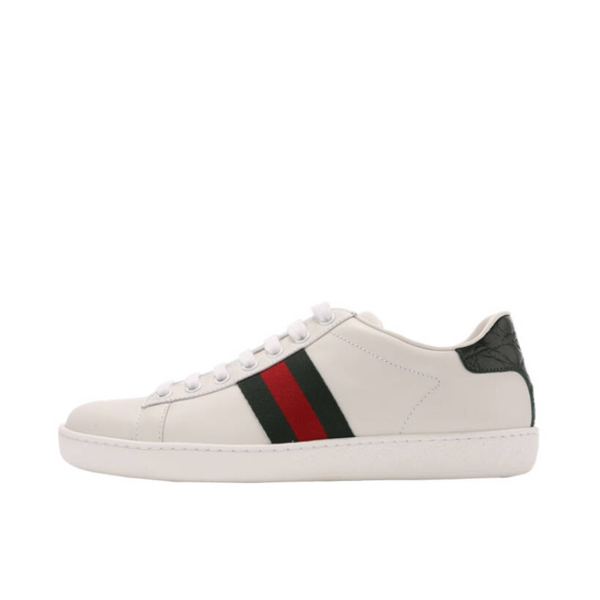 推荐商品：Gucci Ace 板鞋 刺绣时尚百搭舒适轻便休闲复古牛皮运动圆头 白色/深绿/红色