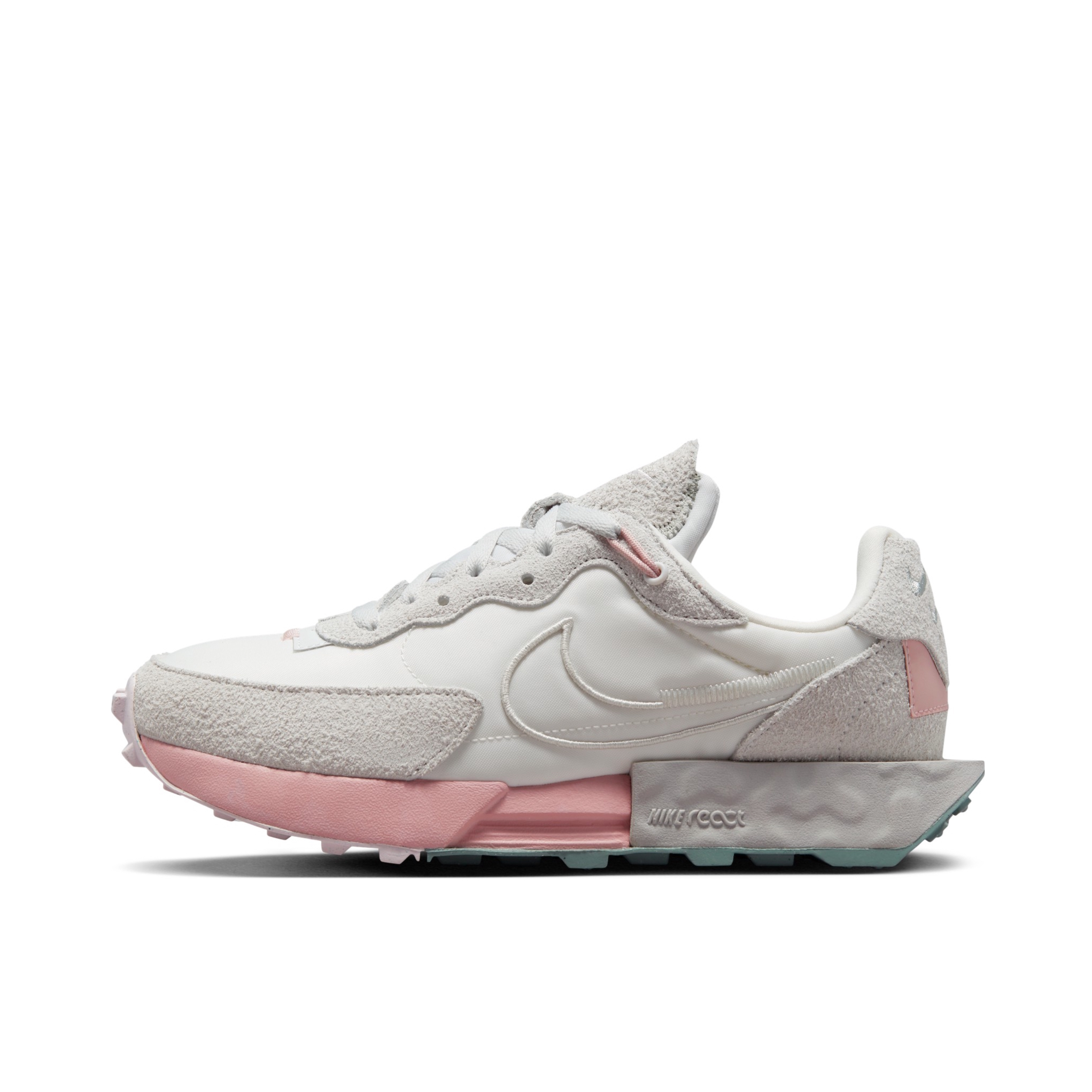 推荐商品：Nike Fontanka Waffle 跑鞋 休闲复古防滑耐磨舒适透气减震轻便拼接 帆白/光子灰/牛津粉/浅骨色
