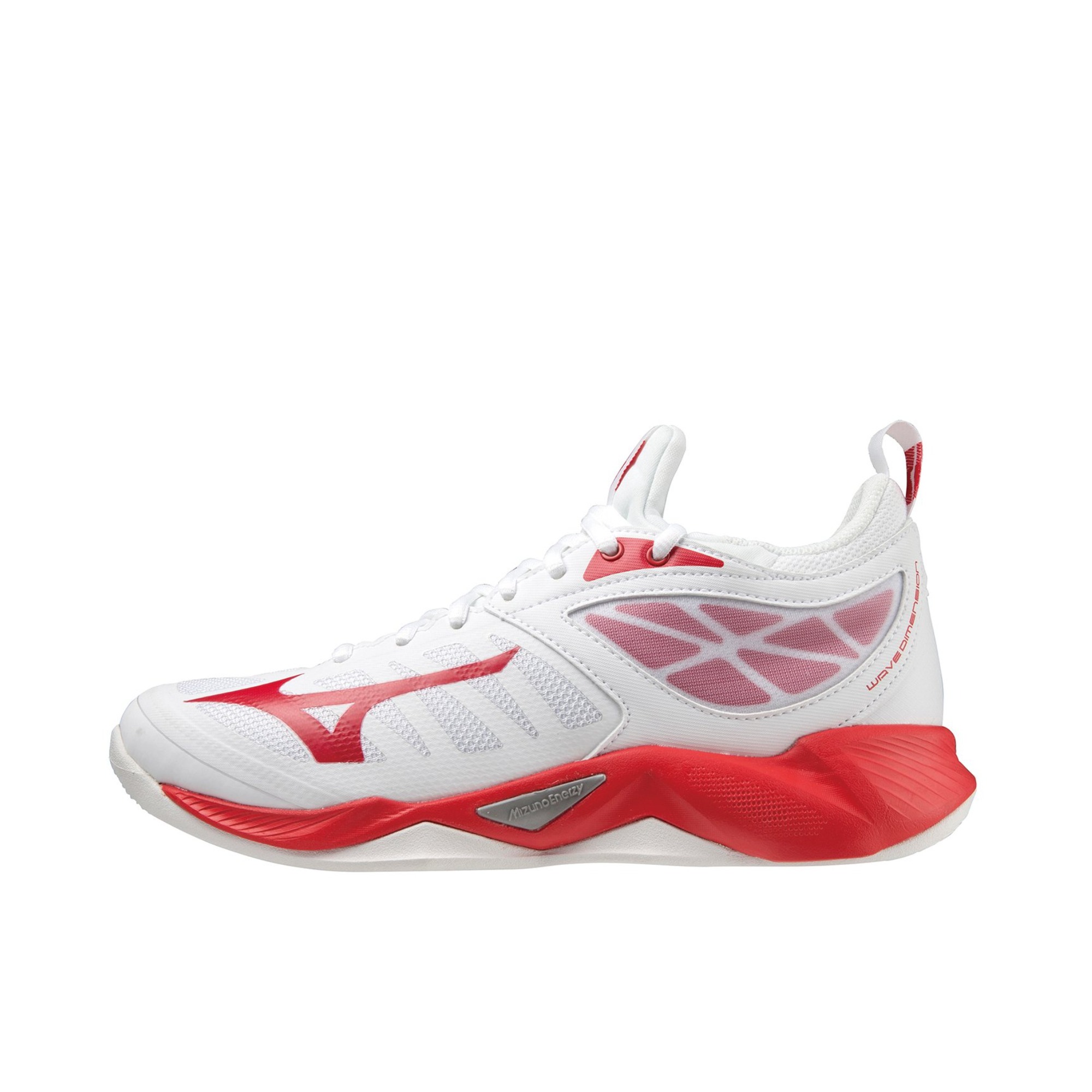 推荐商品：Mizuno/美津浓 Wave Dimension 比赛专用 支撑耐磨 缓震舒适 透气排球鞋 云白/红色