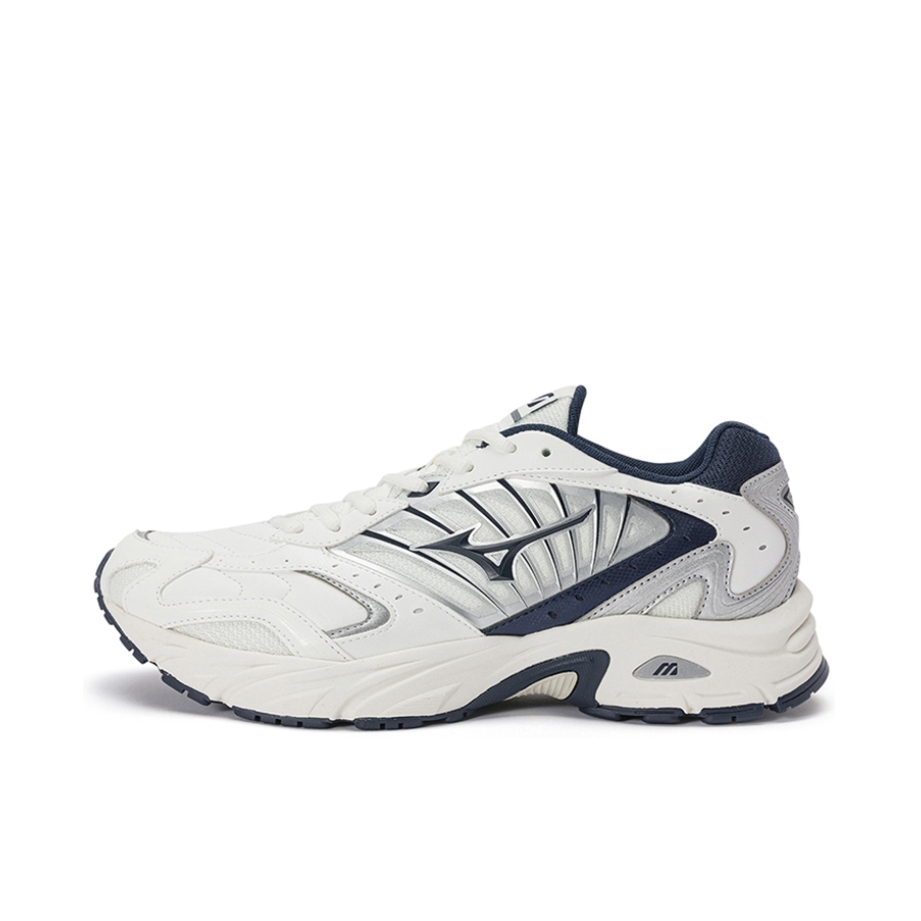 推荐商品：Mizuno/美津浓 FIYI 2K 缓震耐磨 网面透气 防滑 复古 织物 运动休闲鞋 白色/藏蓝