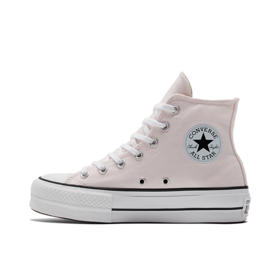 推荐商品：Converse/匡威 Chuck Taylor All Star Lift 帆布鞋 简约复古经典防滑耐磨舒适厚底圆头甜酷贴合松糕底流光风 浅粉色