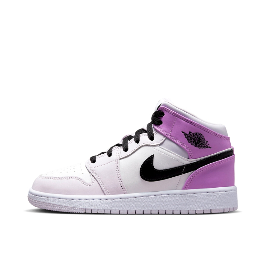 推荐商品：Air Jordan 1 板鞋 运动休闲鞋 复古潮流支撑合成革 GS/中帮/白色/粉色/黑色
