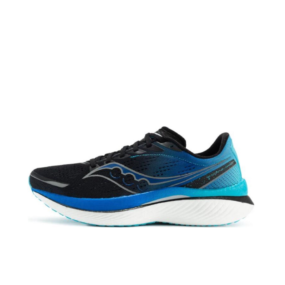 推荐商品：Saucony/索康尼 Endorphin Speed 啡速3 舒适百搭 防滑耐磨 全掌碳板 织物 防水 马拉松 跑鞋 黑色/蓝色/白色