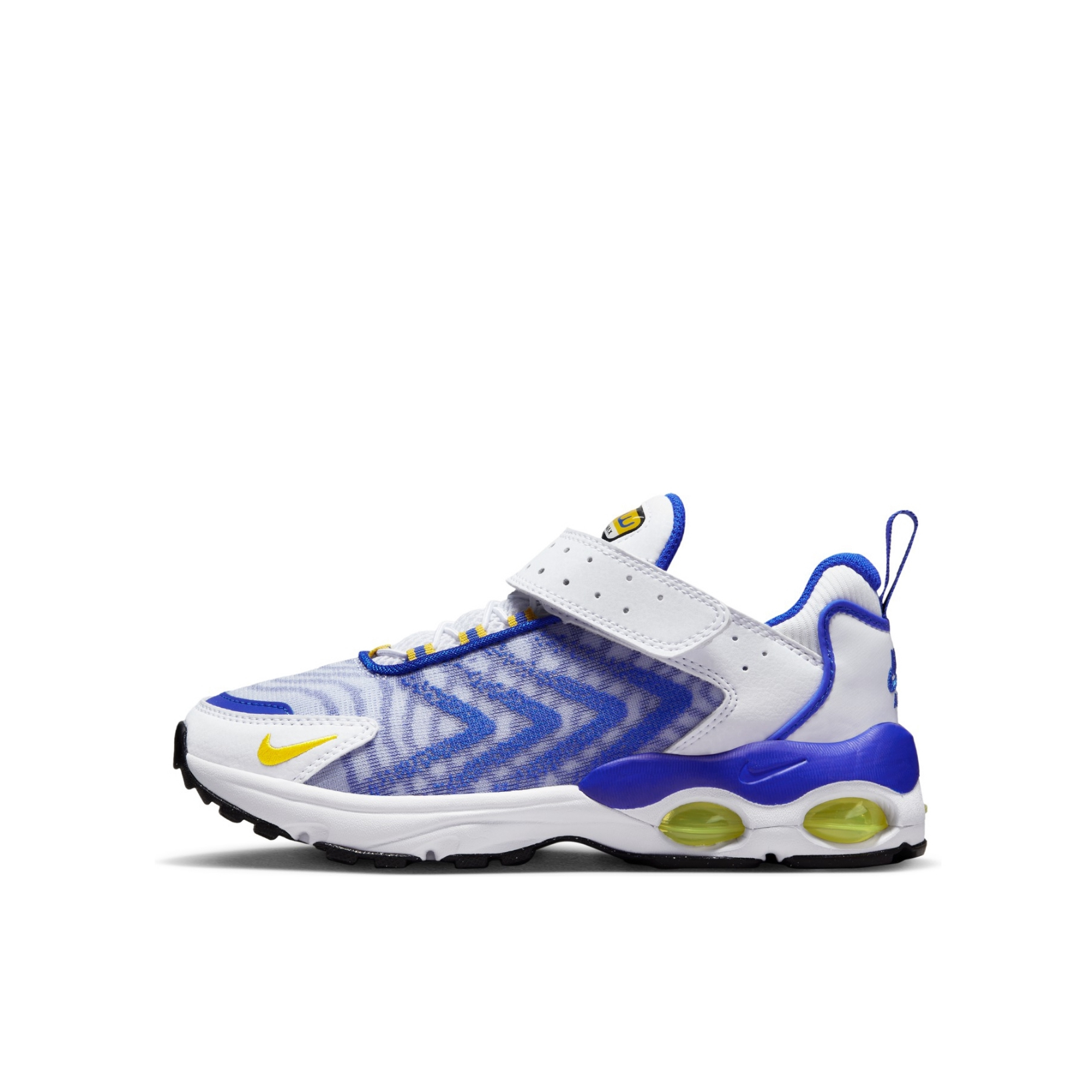 推荐商品：Nike Air Max TW 轻盈缓震 防滑耐磨 舒适透气 运动鞋儿童 小童/蓝/白/黄 