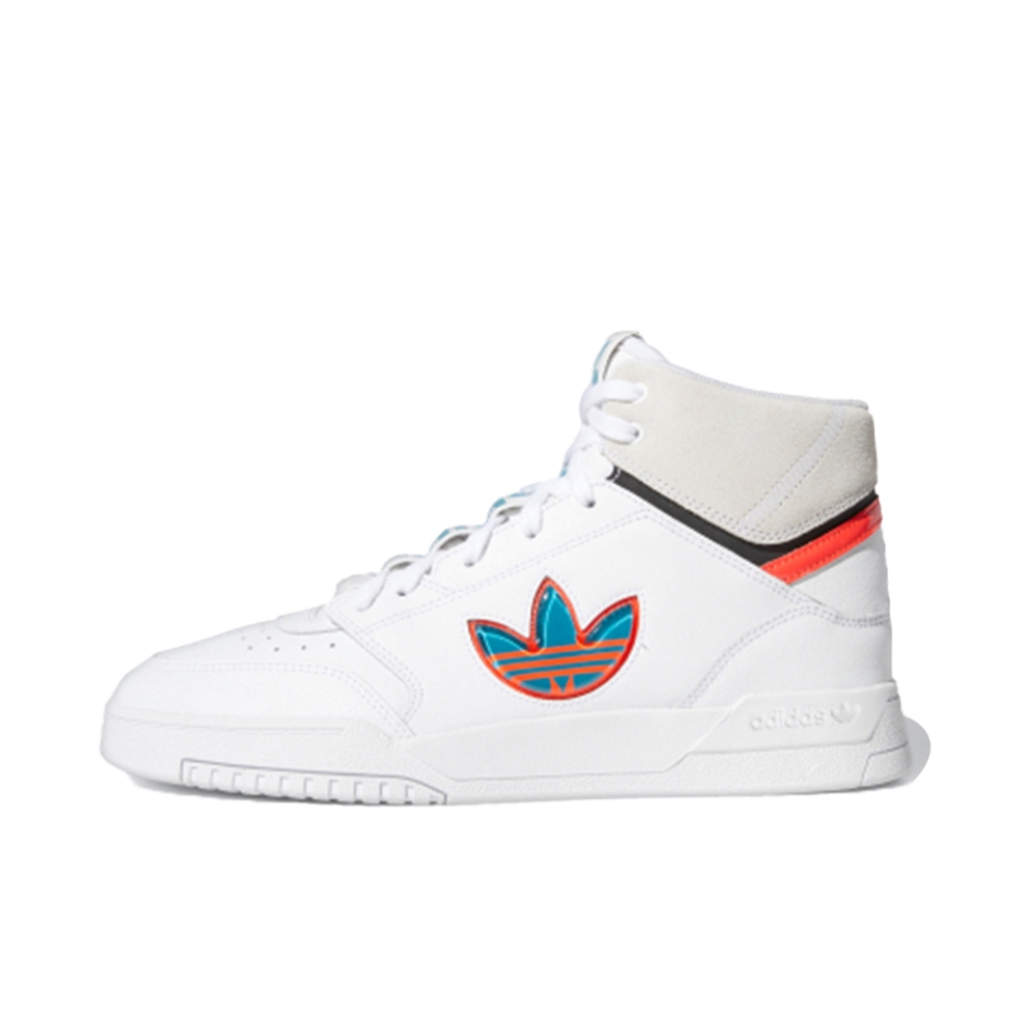 推荐商品：adidas Originals Drop Step 板鞋 复古耐磨透气舒适百搭 白色/蓝色/橙色