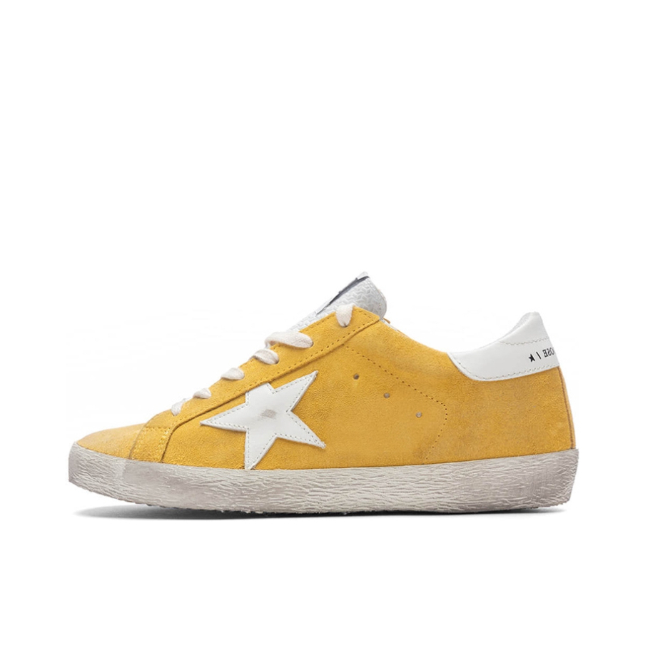 推荐商品：Golden Goose Superstar 舒适轻便 休闲潮流 皮革 时尚百搭 皮质 内增高 脏脏鞋 运动鞋 星星鞋 黄色