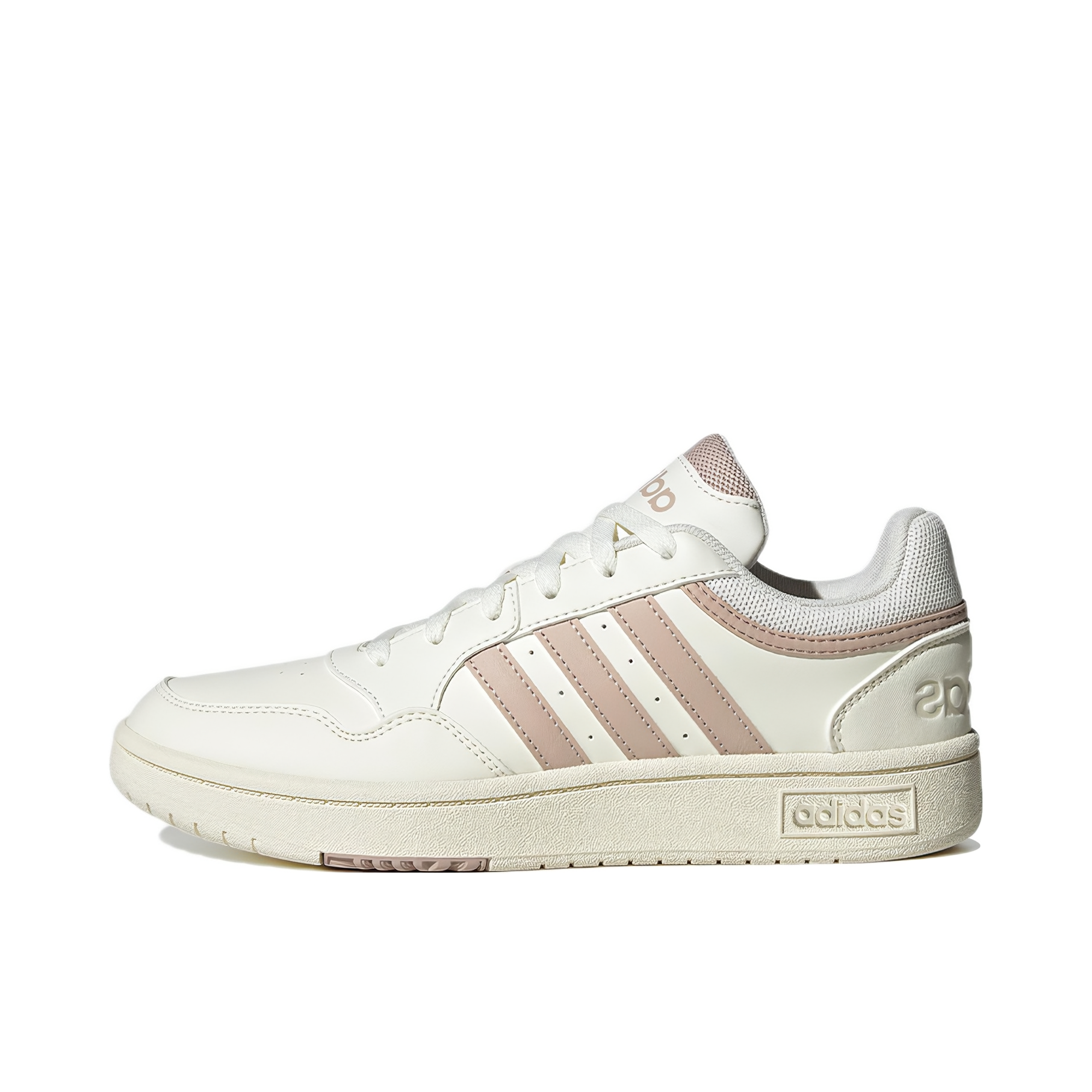 推荐商品：adidas Neo Hoops 3.0 板鞋 防滑耐磨舒适轻便复古百搭时尚 女款/乳白/浅棕褐色/浅灰
