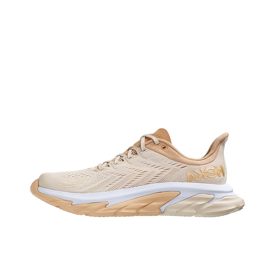 推荐商品：HOKA ONE ONE Clifton Edge 克利夫顿先锋 减震回弹 防滑耐磨 轻便透气 织物 跑鞋 杏色