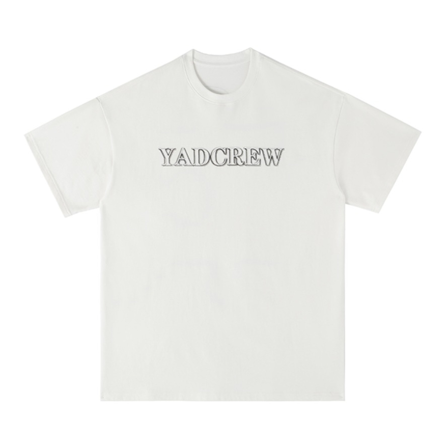 YADcrew 高克重拼图字母印花宽松短袖T恤 男女同款 646382307169