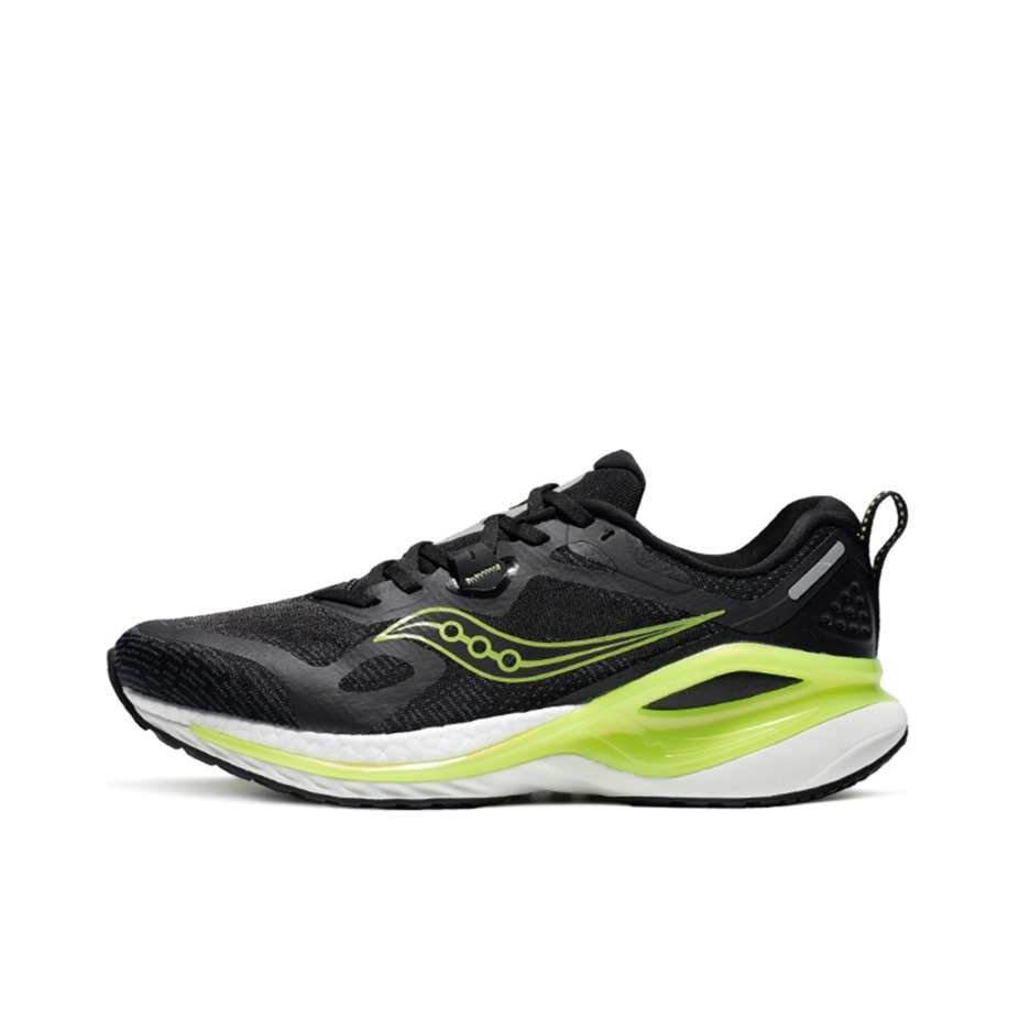 推荐商品：Saucony/索康尼 Phoenix Inferno 火鸟 减震支撑 防滑耐磨 轻便透气 圆头 织物 运动 网布 跑鞋 黑绿