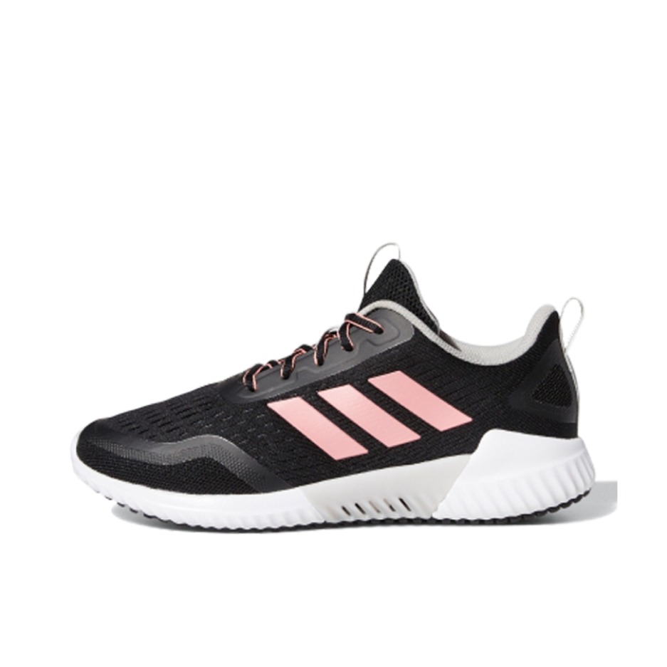 推荐商品：adidas Climacool Bounce Summer.Rdy 跑鞋 减震回弹网面透气织物耐磨轻运动 黑粉白